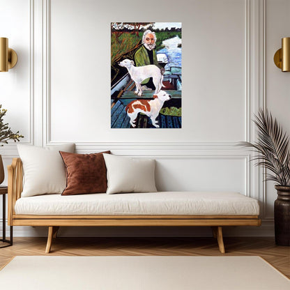 Goodfellas Movie Painting | Man with Two Dogs in a Boat | Martin Scorsese Film Art - Movies & TV Poster