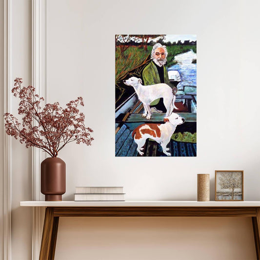 Goodfellas Movie Painting | Man with Two Dogs in a Boat | Martin Scorsese Film Art - Movies & TV Poster