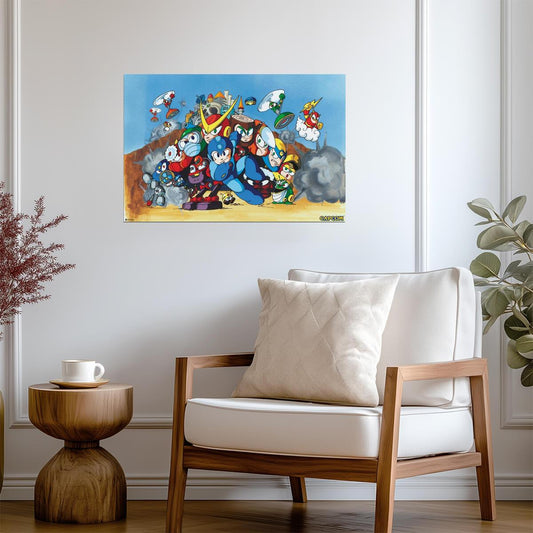 Mega Man 2 Bosses | Retro Gaming Poster | 8-Bit Video Game Art - Video Games Poster