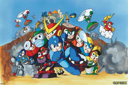 Mega Man 2 Bosses | Retro Gaming Poster | 8-Bit Video Game Art - Video Games Poster
