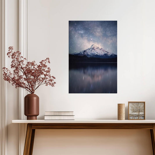 Milky Way Over Lost Lake | Mount Hood Oregon Photography | Astrophotography Poster - Photography Poster