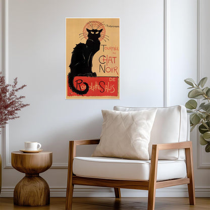 Le Chat Noir The Black Cat | Vintage Parisian Cabaret Poster | Théophile Steinlen Art - Vintage & Retro Poster