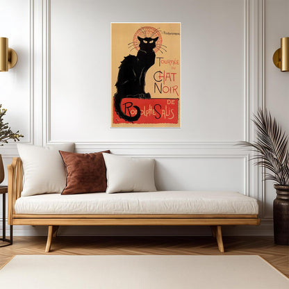 Le Chat Noir The Black Cat | Vintage Parisian Cabaret Poster | Théophile Steinlen Art - Vintage & Retro Poster