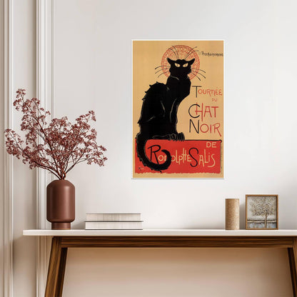 Le Chat Noir The Black Cat | Vintage Parisian Cabaret Poster | Théophile Steinlen Art - Vintage & Retro Poster