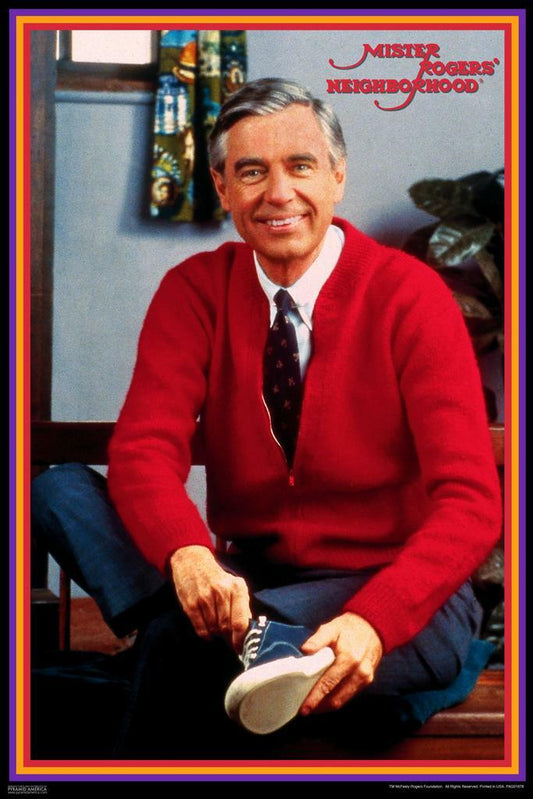 Mister Rogers' Neighborhood | Fred Rogers Portrait | Vintage TV Show Poster - Movies & TV Poster