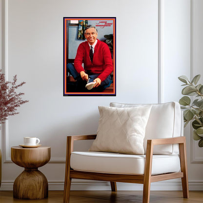 Mister Rogers' Neighborhood | Fred Rogers Portrait | Vintage TV Show Poster - Movies & TV Poster