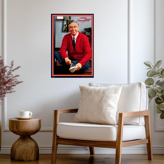 Mister Rogers' Neighborhood | Fred Rogers Portrait | Vintage TV Show Poster - Movies & TV Poster