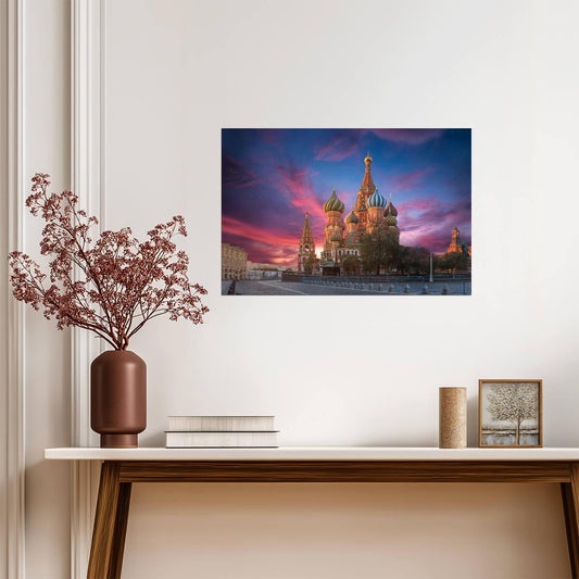 Saint Basil's Cathedral in Moscow | Red Square Russia Photography | Landmark Poster - Photography Poster