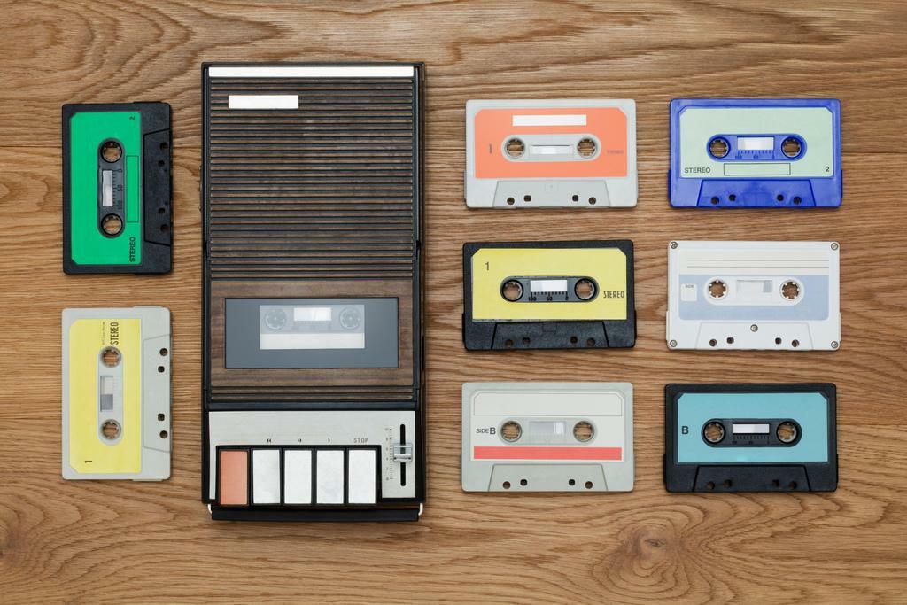 Vintage Cassette Player and Tapes | Retro Music Photography | 80s Nostalgia Poster - Photography Poster