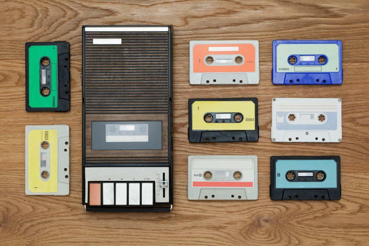 Vintage Cassette Player and Tapes | Retro Music Photography | 80s Nostalgia Poster - Photography Poster
