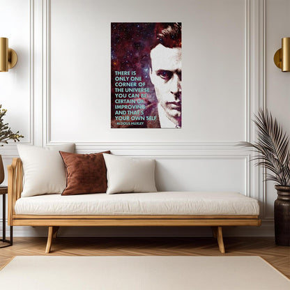 The One Corner Of The Universe You Can Improve Is Yourself | Aldous Huxley Quote Poster | Motivational Literary Art - Type & Quotes Poster
