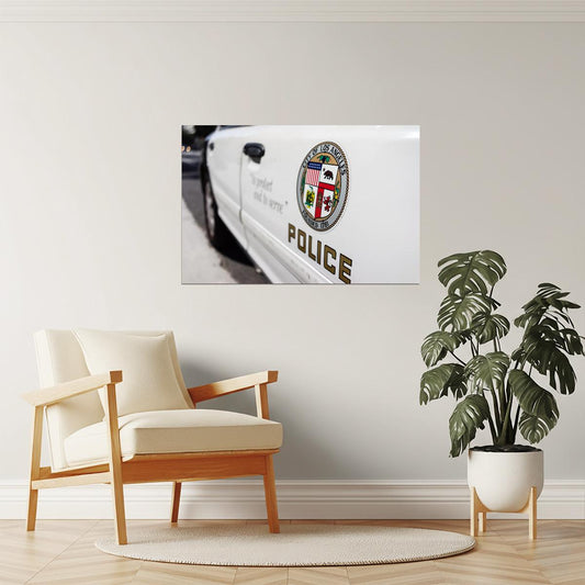 Los Angeles Police Car Poster | LAPD Cruiser Photography | California Wall Art