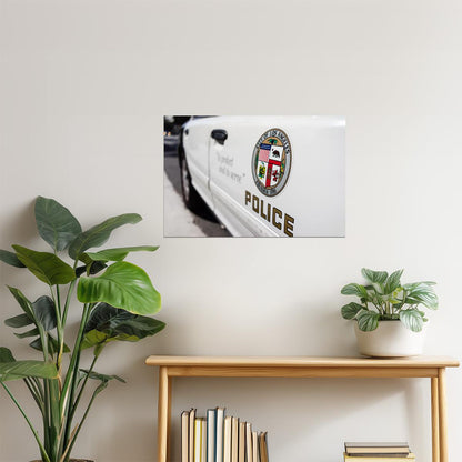 Los Angeles Police Car Poster | LAPD Cruiser Photography | California Wall Art