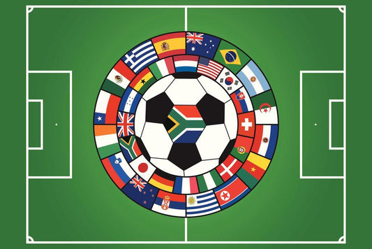 World Soccer Flags Collage | International Football Art | Sports Fan Poster