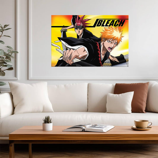 Bleach Ichigo & Renji | Shonen Manga Art | Soul Reaper Poster