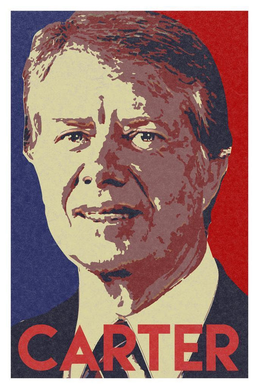 President Jimmy Carter Pop Art | Stylized Portrait Poster | Political Wall Art - Graphic & Art Poster
