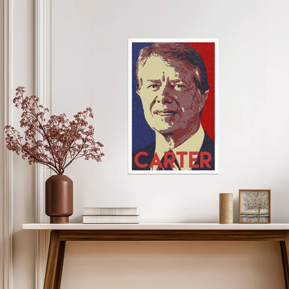 President Jimmy Carter Pop Art | Stylized Portrait Poster | Political Wall Art - Graphic & Art Poster