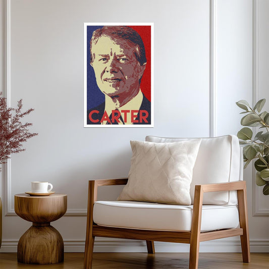President Jimmy Carter Pop Art | Stylized Portrait Poster | Political Wall Art - Graphic & Art Poster