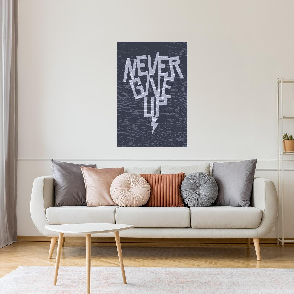 Never Give Up | Motivational Poster (Workout / Gym)