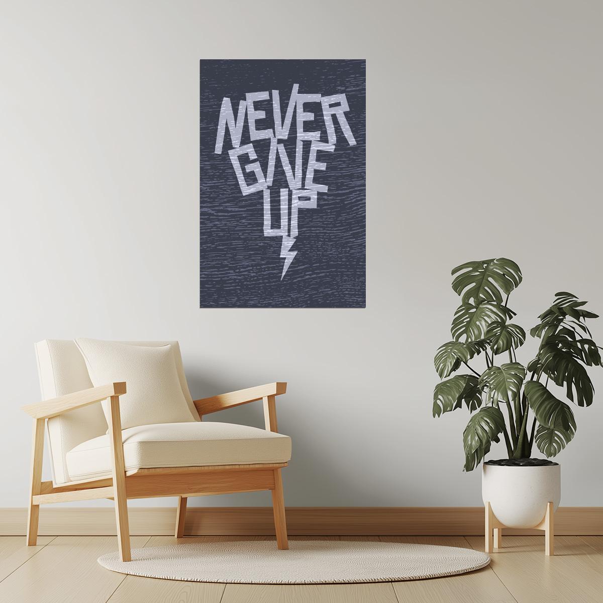 Never Give Up | Motivational Poster (Workout / Gym)