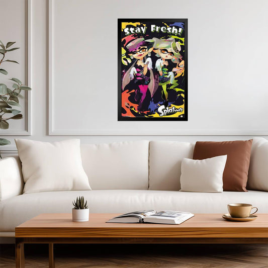 Splatoon Stay Fresh | Nintendo Game Poster | Colorful Inkling Wall Art