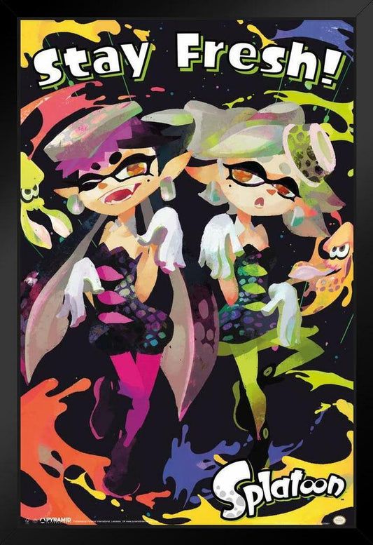 Splatoon Stay Fresh | Nintendo Game Poster | Colorful Inkling Wall Art