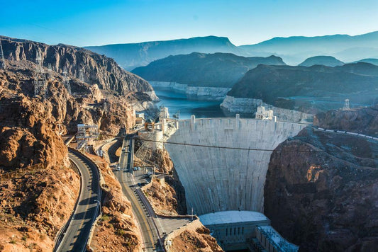 Hoover Dam in Early Morning Light | Landmark Photography | Engineering Poster - Photography Poster
