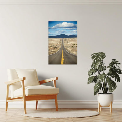 Texas Desert Highway Poster | Road Trip Photography | American Landscape Wall Art