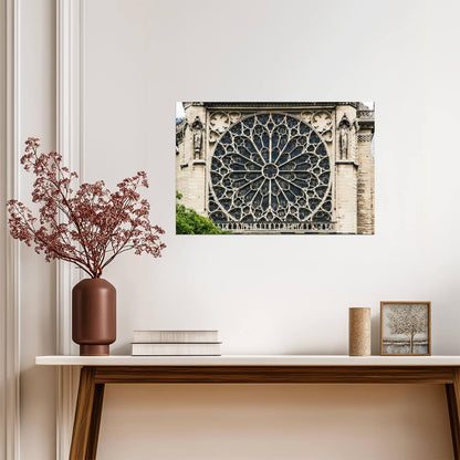 Rose Window of Notre Dame Cathedral | Paris Architecture Photography | France Landmark Poster - Photography Poster