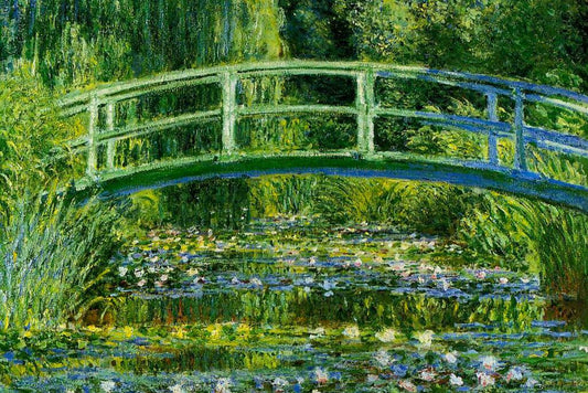 Claude Monet Water Lilies and Japanese Bridge | Impressionism Art Print | French Masterpiece Poster