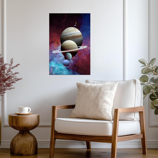 The Solar System Planets | Educational Space Poster | Astronomy Illustration for Kids - Graphic & Art Poster