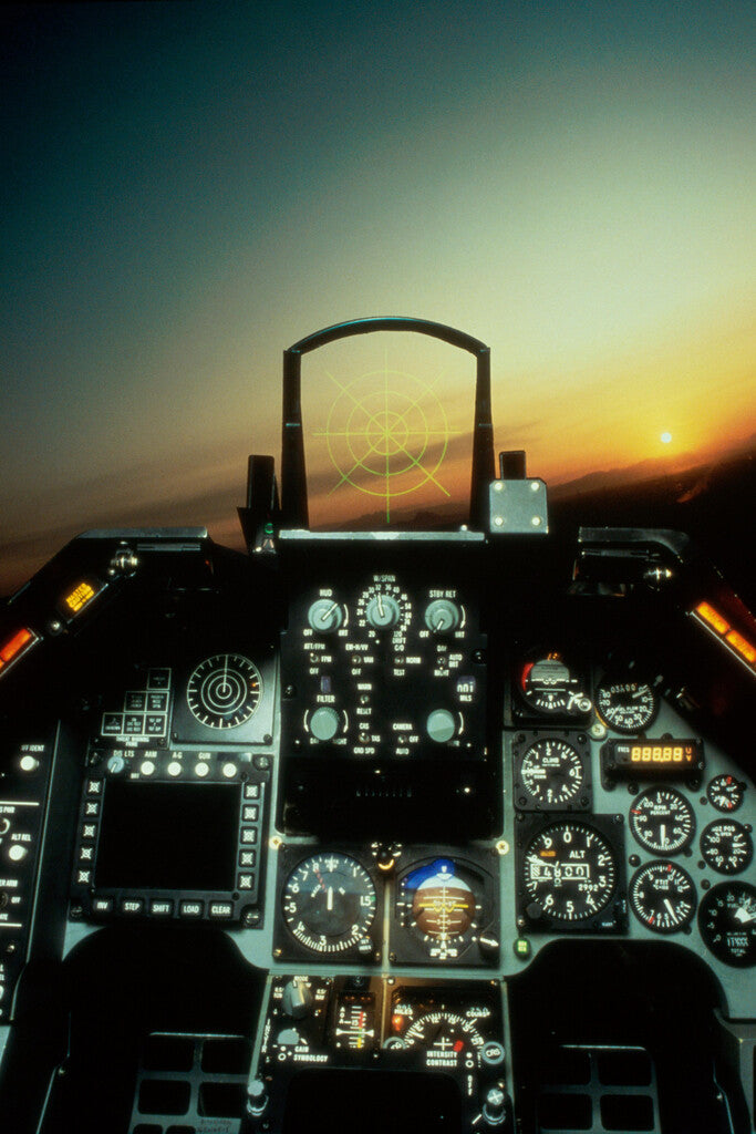 F-16 Fighting Falcon Cockpit Simulator | Aviation Photography | Pilot Poster - Cars Poster