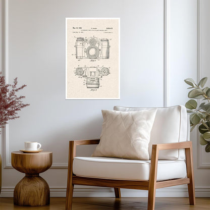 Vintage Camera Patent Diagram | 1962 Sauer Camera Print | Retro Photography Poster - Vintage & Retro Poster