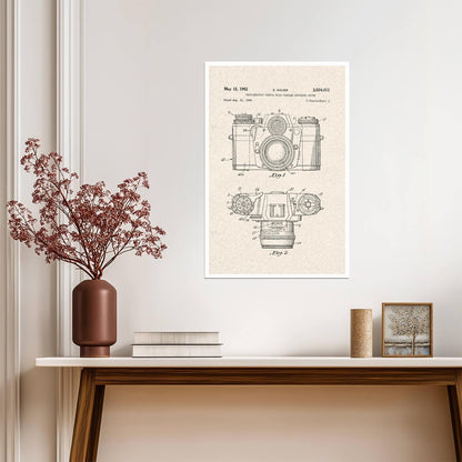 Vintage Camera Patent Diagram | 1962 Sauer Camera Print | Retro Photography Poster - Vintage & Retro Poster