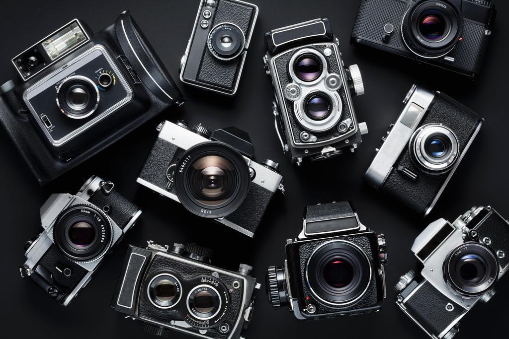 Vintage Camera Collection | Black and White Photography | Retro Wall Art Poster - Photography Poster