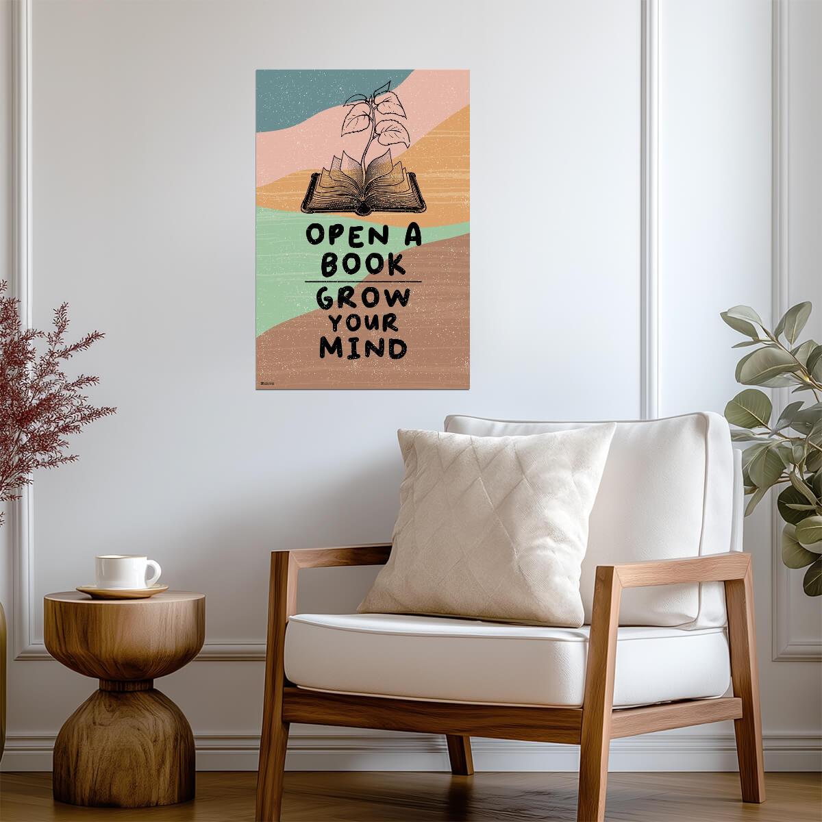 Readings For Library | Boho Style Classroom Poster | Book Wall Art - Type & Quotes Poster