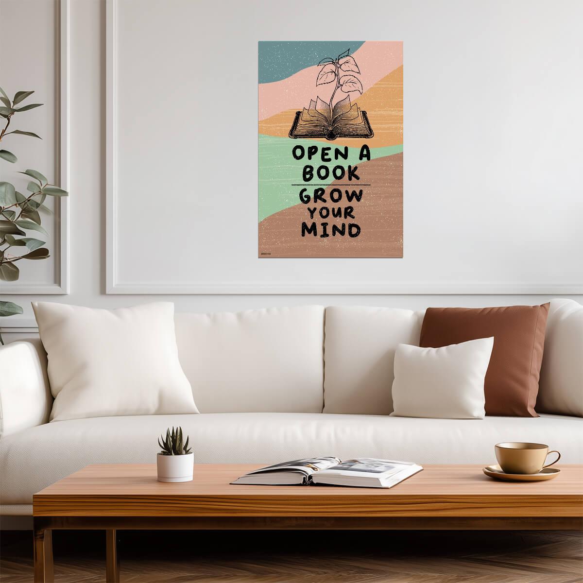 Readings For Library | Boho Style Classroom Poster | Book Wall Art - Type & Quotes Poster