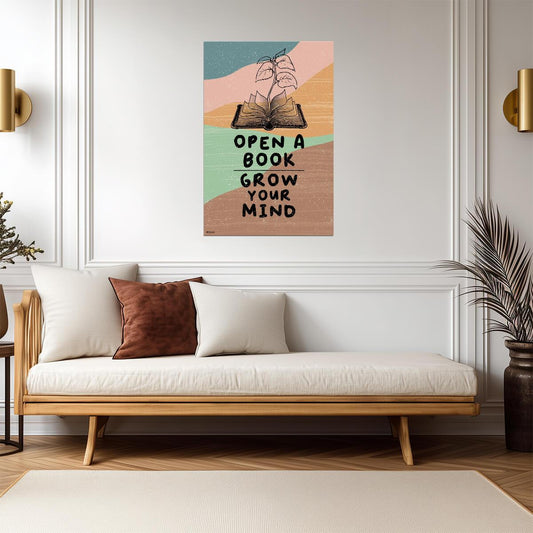 Readings For Library | Boho Style Classroom Poster | Book Wall Art - Type & Quotes Poster