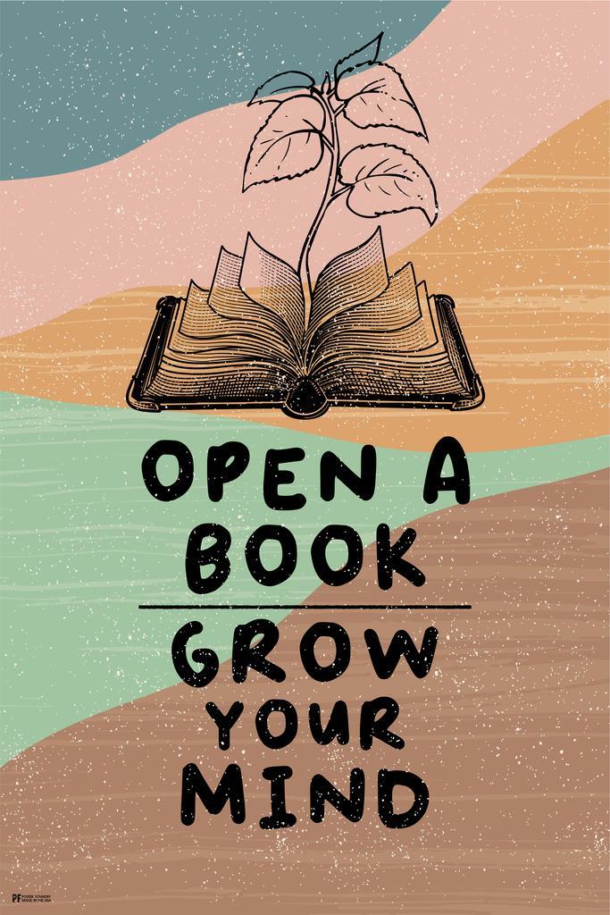 Readings For Library | Boho Style Classroom Poster | Book Wall Art - Type & Quotes Poster