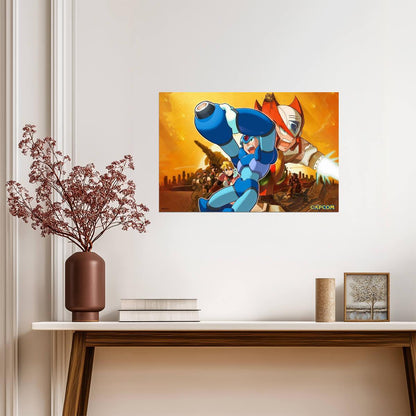 Mega Man X | Retro Capcom Video Game Poster | Nostalgic Gamer Decor - Video Games Poster