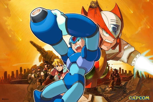 Mega Man X | Retro Capcom Video Game Poster | Nostalgic Gamer Decor - Video Games Poster