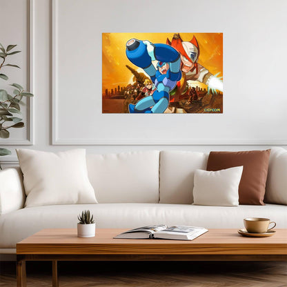 Mega Man X | Retro Capcom Video Game Poster | Nostalgic Gamer Decor - Video Games Poster