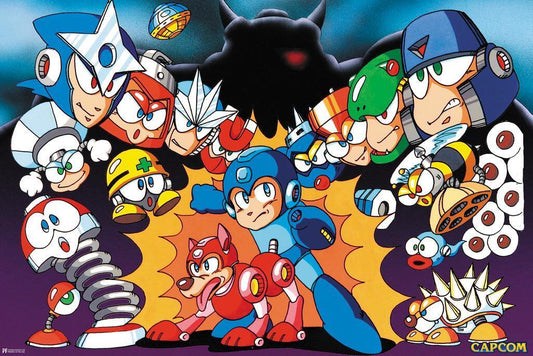 Mega Man Bosses | Retro Gaming Poster | 8-Bit Video Game Art - Video Games Poster