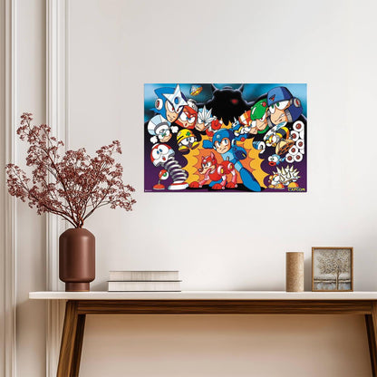 Mega Man Bosses | Retro Gaming Poster | 8-Bit Video Game Art - Video Games Poster