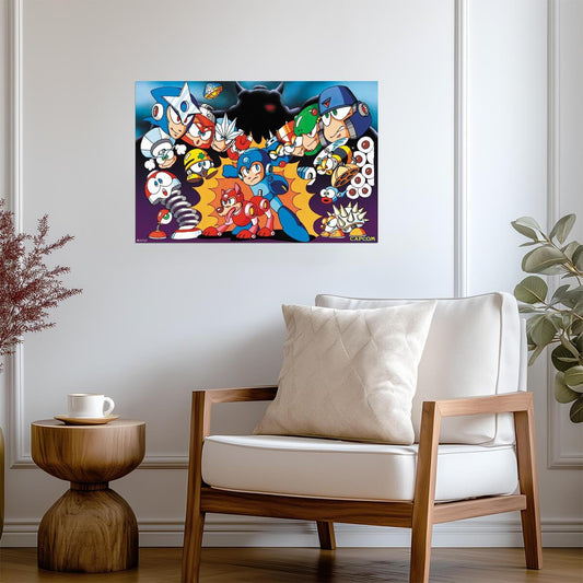 Mega Man Bosses | Retro Gaming Poster | 8-Bit Video Game Art - Video Games Poster