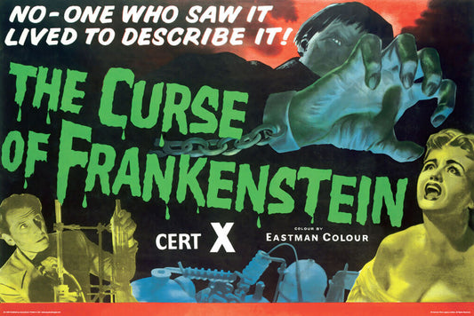 The Curse Of Frankenstein | Classic Horror Movie Poster - Movies & TV Poster