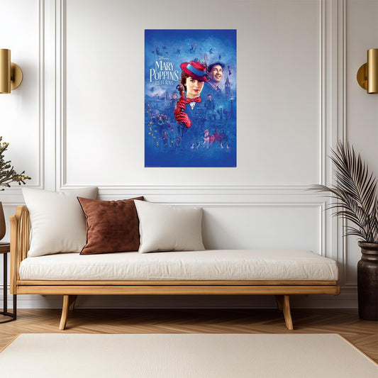 Mary Poppins Returns | "Spit Spot" Quote | Vintage Movie Poster - Movies & TV Poster