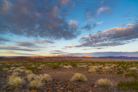 Nevada Desert Landscape Poster | Nature Photography | Cloudy Sky Wall Art