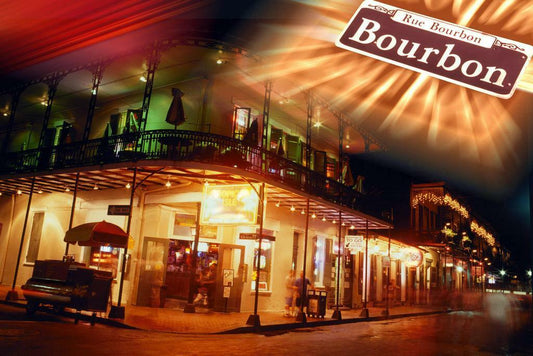 Bourbon Street at Night in New Orleans | Louisiana Photography | Urban Cityscape Poster - Photography Poster