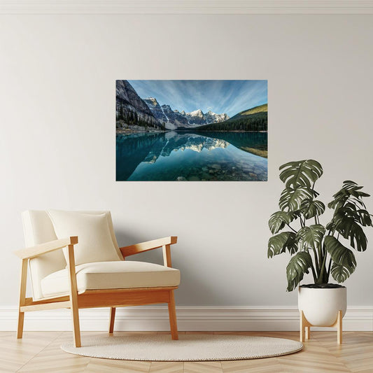 Moraine Lake Banff Poster | National Park Photography | Canadian Rockies Wall Art